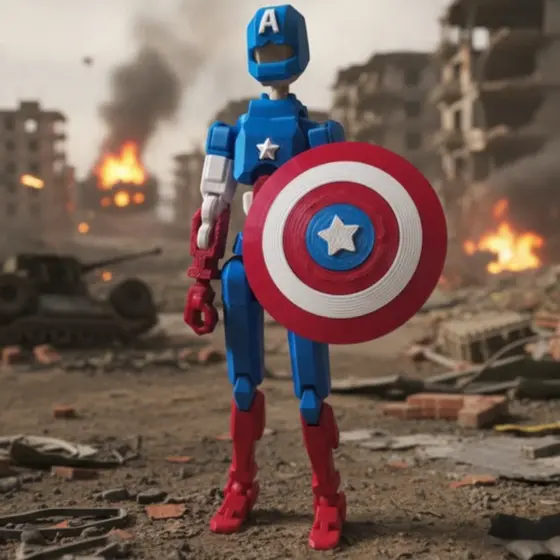 Capitão América Dummy 13 - Articulado Boneco Decorativo Super heróis