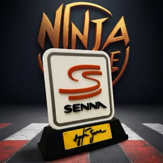 Placa Decorativa Ayrton Senna - 3D