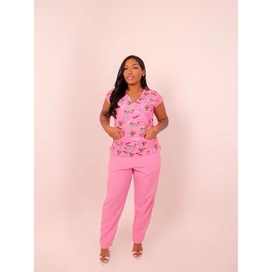 Scrub Conjunto Pijama Cirúrgico/Hospitalar (MENINAS SUPER PODEROSAS 1 REF 118)Qualidade e Durabilidade