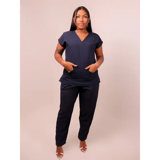 SCRUB Conjunto Pijama Cirúrgico/Hospitalar (AZUL MARINHO)Conforto, Qualidade e Durabilidade