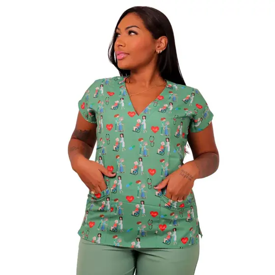 Scrub Conjunto Pijama Cirúrgico/Hospitalar(CUIDADOR 1 ref:038)Conforto, Qualidade e Durabilidade