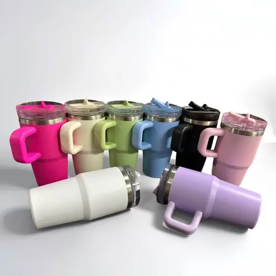 Copo Termico para Carro com Canudo Antivazamento Aco Inox 304 Portatil para Trabalho Dia a Dia 600ml