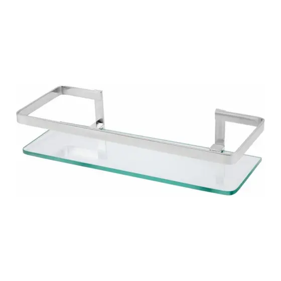PORTA SHAMPOO RETO PRATELEIRA EM VIDRO INCOLOR  TAMANHO 30X10cm VIDRO 8mm