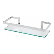 PORTA SHAMPOO RETO PRATELEIRA EM VIDRO INCOLOR  TAMANHO 30X10cm VIDRO 8mm