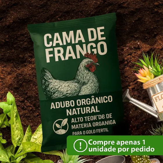 Fertilizante Orgânico Natural para Jardim e Roça