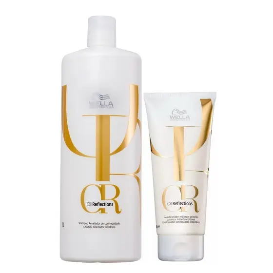 Kit Wella Oil Reflections - Kit Shampoo 1L + Condicionador 200ml