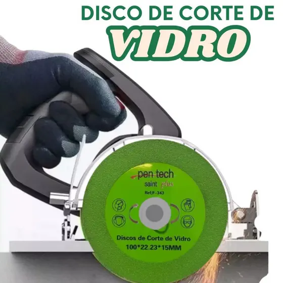 Kit 2 Discos De Corte Vidro Lâmina Diamantada Ultra Fino 100mm 4 Polegadas