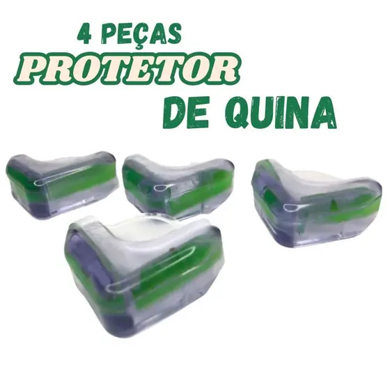 Protetor de Quina 4 unidades ângulo canto mesa de silicone Com Cola Prática