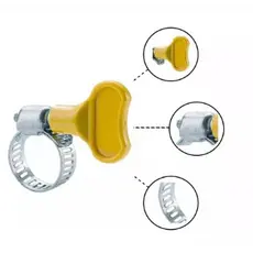 Kit 3 Abraçadeira De Mangueira Aço Inox Borboleta Regulável Torneira Jardim Veículos Aperto Fácil