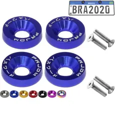 Parafuso De Placa Para Carro Universal Kit 4x Anilha Em Alumínio Billet M6