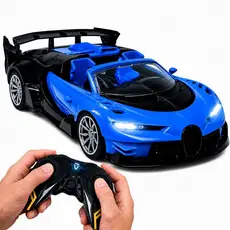 Brinquedo Carrinho de Controle Remoto Esportivo Sem Fio Rápido Acende Farol Ferrari Bugatti