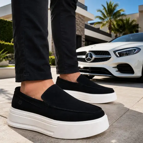 Tênis Sneaker Masculino Casual HongKong Esporte fino em Couro Legítimo super Elegante e Estiloso
