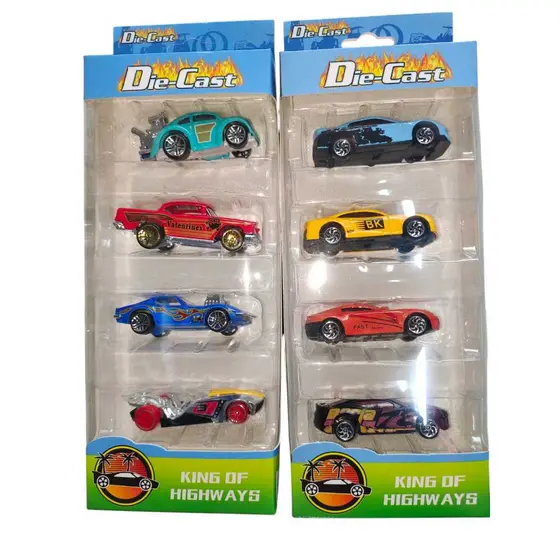 Kit4 Coleção Carrinho De Ferro Estilo Hot Wheels kit 4 Peças