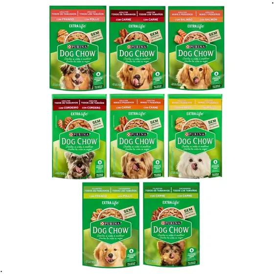 Kit 15 Sachês Dog Chow Ração Úmida Cachorro Sachê para Cachorro Sachê Dog Chow Caixa Sache Cachorro