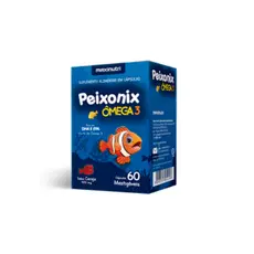 PEIXONIX OMEGA 3 CEREJA MASTIGAVEL 60CPS MAXINUTRI