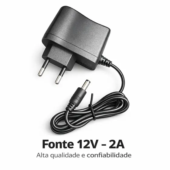 Fonte 12V 2A Universal P4 Bivolt Potente Estável para LED