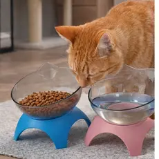 Comedouro para Gato Comedouro Pet Elevado Tigela para Gatos de Acrilico
