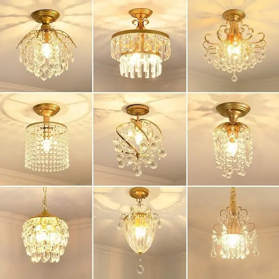 Luminárias De Teto Modernas Lustre Sala Cristal Lâmpada De Teto Decorativas Para Quartos/sala De Estar/cozinha/jantar/varanda