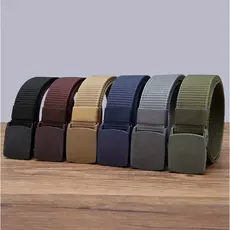 Cinto Largo Masculino Nylon Fivela De Plástico Pvc Lona