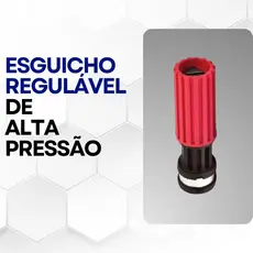 Esguicho Regulável de Alta Pressão 3,2mm Lava com Eficiência - Vermelho