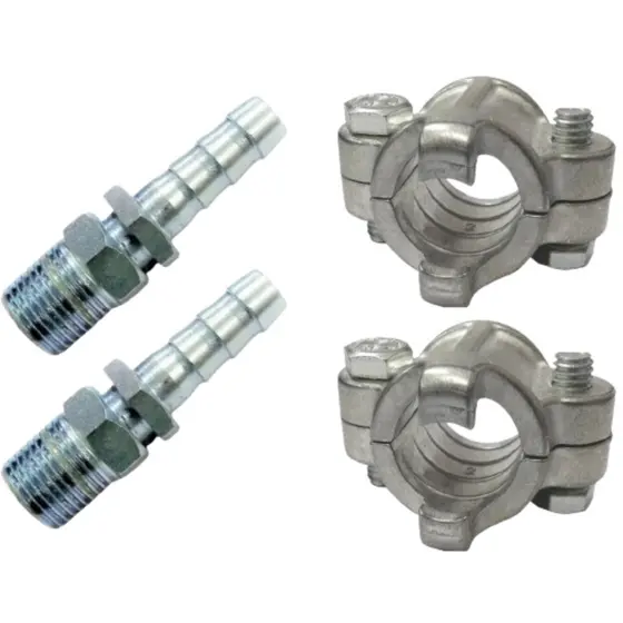 Kit Espigão E Abraçadeira Aço P/ Mangueira 1/2 Lavajato