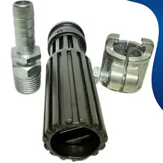 Kit esguicho de alta pressão hidraflux esguicho 2,2mm espigão e braçadeira de 1/2"