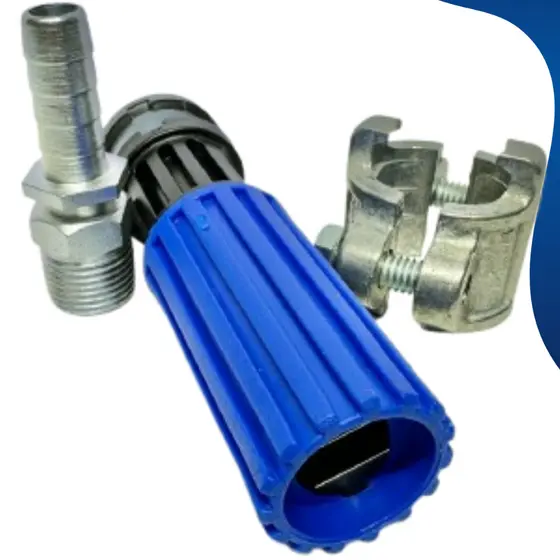 Kit esguicho de alta pressão hidraflux esguicho 4,6mm espigão e braçadeira de 1/2"