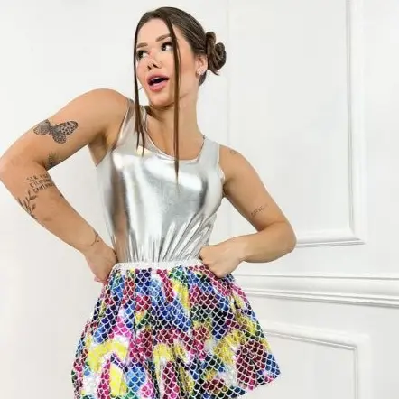 Body Metalizado Moda Carnaval Look brilhoso