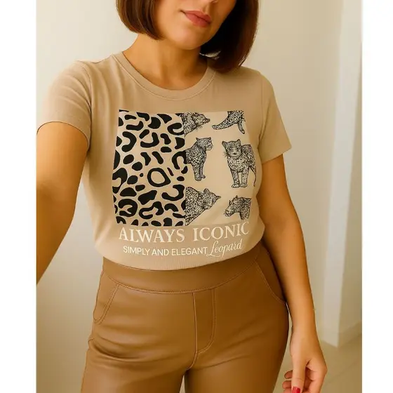 Blusa Feminina Estilosa T -Shirt Dia a Dia Confortável