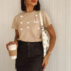 Blusas Feminina Blusinhas Estilosa Coração +Cores