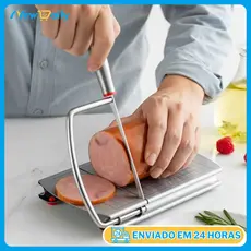 Fatiador De Queijo Presunto Pão Frios Cortador Multiuso Aço Inoxidável Cozinha CZ-11-MC