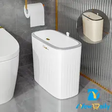 15L Lixeira grande com tampa de Click pressão, ideal para uso em cozinhas, salas e banheiros. LP-51-BC