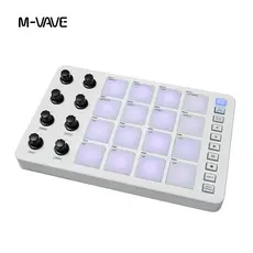 M-VAVE SMC-PAD Launch Pad Interface USB-C Design portátil Controlador MIDI sem fio Teclado de percussão adequado