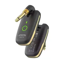 Aroma Aru-10 Electric Guitar Pickup Transmitter Receiver System 7 Channels UHF Channel for Electric Guitar Bass Amplifie