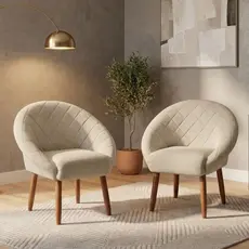 Kit 2 Poltronas para Escritório Ibiza Decorativa Cadeira Sala de estar Estofada Resistente Recepção