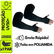 Par Manguito mangote com dedo dedeira proteção solar UV50+ corrida fitness entregador unissex Anema