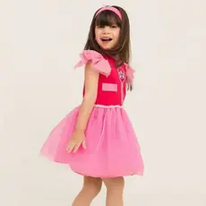 Fantasia Infantil Divertida Menina Sky Patrulha Canina Para Festas Acompanha Tiara Envio Imediato