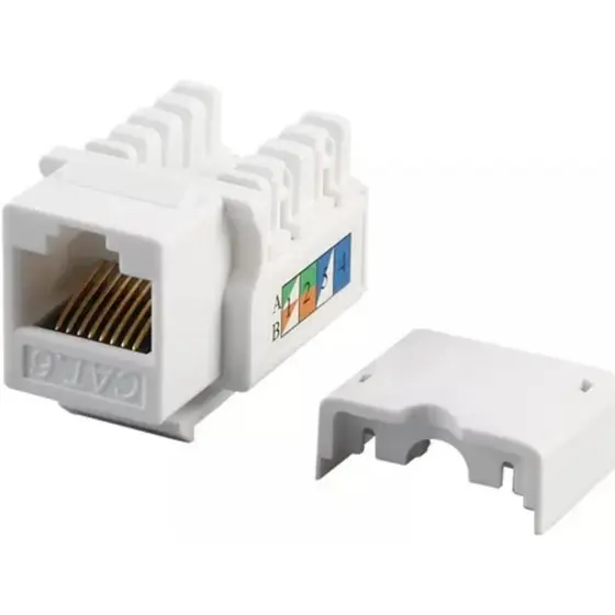 Conector Keystone Fêmea Modular Rede Network Jack Rj45 Cat6 8 Pinos