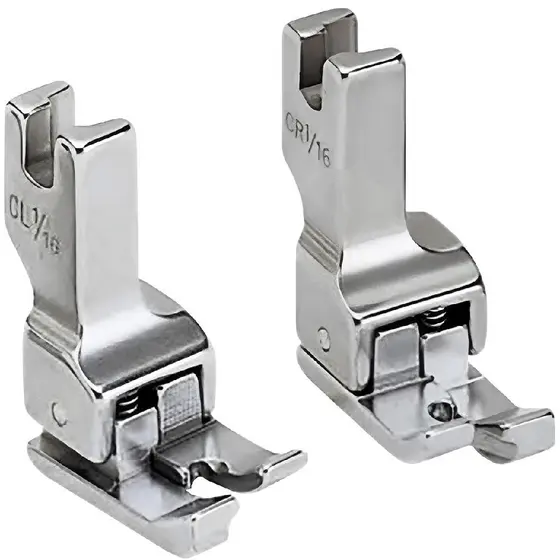 2 Calcador Compensado Pesponto 1/16 Costura Reta Industrial Textil