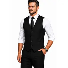 Colete Social Masculino Slim 4 Botões Ajustável Elegante Casamento Festa Várias Cores