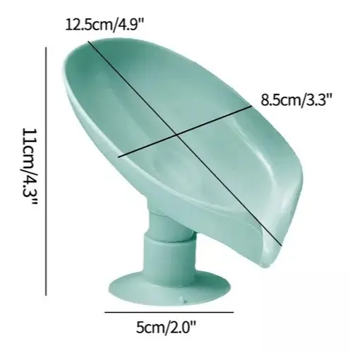 Porta Sabonete em Forma de Folha com Drenagem – Unidade ou Kit com 2 ou 4