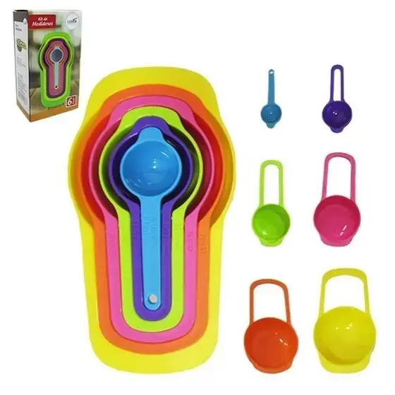 Kit Medidores de Cozinha 6 Peças – 7,5ml, 15ml, 60ml, 85ml, 125ml e 250ml