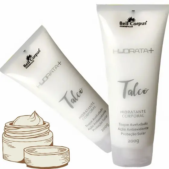 Kit 2x Creme Hidratante Talco Bell Corpus - Pele Hidratada por Muito Mais Tempo