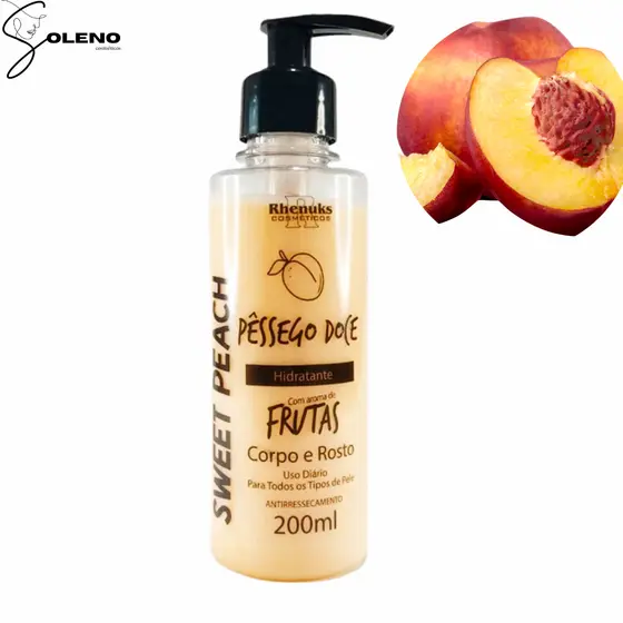 Creme Hidratante Pessego Doce Nutritivo para o corpo Hidratação com Suavidade e Revitalização Macia