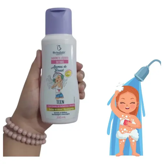 Sabonete Íntimo Teen Limpeza Delicada Sensação Maciez 200ml o Melhor Também Reduz Odores