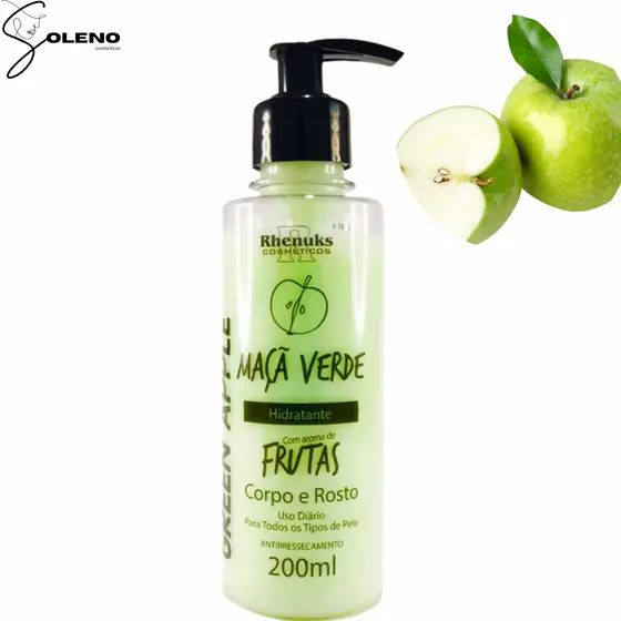Creme Hidratante Maça Verde Nutritivo para o corpo Hidratação com Suavidade e Revitalização 200ML
