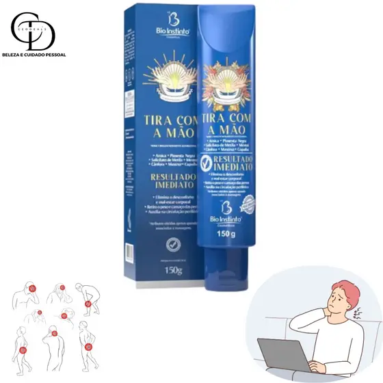 Pomada Tira com a Mão Relaxamento Corporal Anti-Inflamatória