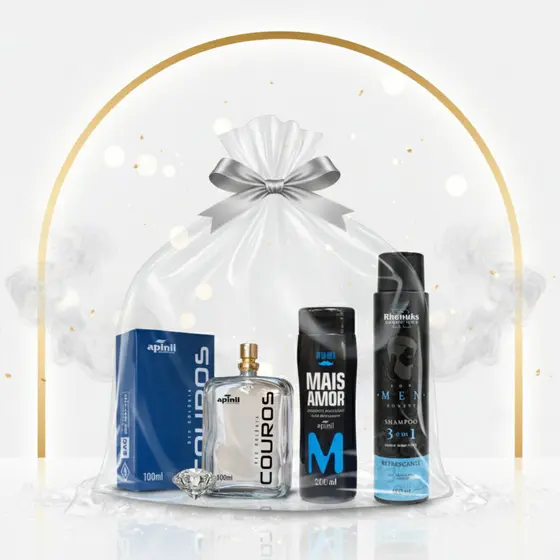 Kit Presente Completo Perfume Masculino + Shampoo E Sabonete Incrível Presente dia dos Pais