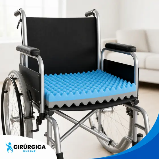 Almofada Ortopédica Casca Caixa de Ovo Anti Escaras Para Cadeira de Rodas 40x40 Dor ao Sentar Conforto