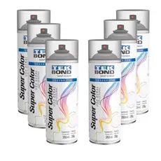 OFERTA - Verniz Spray Incolor Brilhante de Uso Geral 350ml Tekbond KIT COM 6